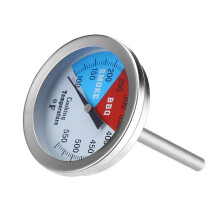 BBQ Thermometer Gauge Stainless Steel Large Dial ColorCoded Grill Thermometer for Smoking