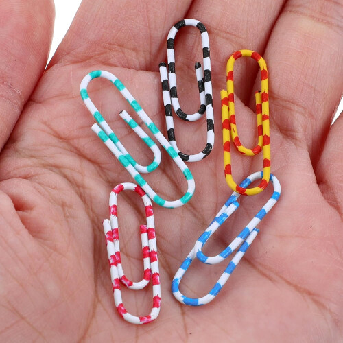 100pcs Zebra Pattern Paper Clips and Small Binder Clips for Office School Document Organization 1