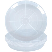 6 Inch Clear Plant Saucer 6 Pack Heavy Duty Plastic Plant Tray for Indoor Outdoor Floor Protection