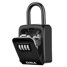 Weatherproof Wall Mounted Key Lock Box with 4 Digit Combination for Indoor and Outdoor Key Storage A2
