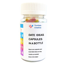 Couples Date Night Ideas Bottle with 50+ Unique Romantic Capsules, Fun Gift for Weddings and Anniversaries