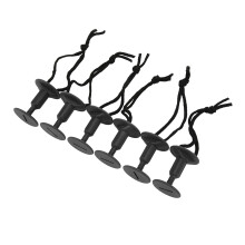6 pezzi di tappo per leash per tavola da surf, nero, taglia unica, 107 g