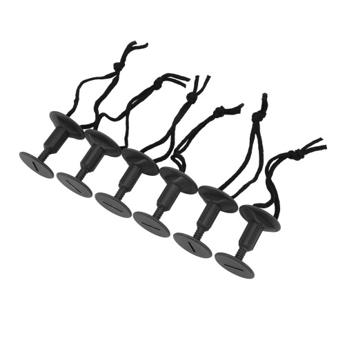 6Pcs Black Nylon Surfboard Leash Plug for Soft Foam Paddle Accessories