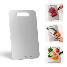 Titanium Cutting Board Large 14.2x9.8in Scratch Resistant DoubleSided KnifeFriendly Dishwasher Safe