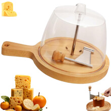 Cheese Curler with Lid and Wooden Base, Elegant RoseShaped Curls, NonSlip, Dishwasher Safe