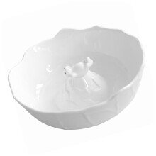 Ceramic Serving Bowl with Smooth Rim Arctic Animal Design for Dessert Fruit Salad and Kitchen Use