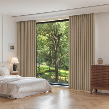 Chenille Pinch Pleat Blackout Curtains 40x63 Thermal Insulated Drapes with Hooks for Bedroom Taupe 2 Panels