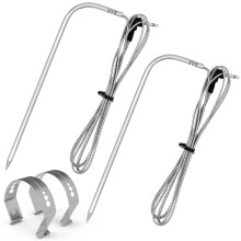 Meat Probe 2Pack – Stainless Steel Grill Thermometer Probes with Clips for Camp Chef Pellet Smoker