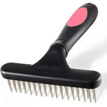 Pet animal maintenance rake - double row p for hair loss and feather -opening lower hair rake