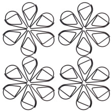 100Pcs Drop Shaped Metal Paper Clips Strong Clamping Decorative Clips for Office Documents
