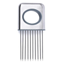 Stainless Steel Onion Holder Fork with Safe Finger Protection, Tomato Potato Slicer and Meat Tenderizer
