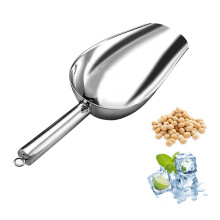 Stainless Steel Ice Scoop 6 oz Heavy Duty RustProof for Ice Bucket Kitchen Bar Dishwasher Safe