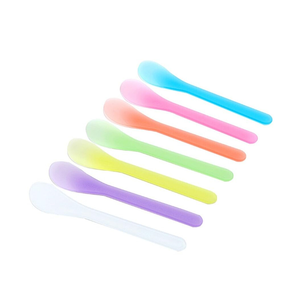 Cream 7Pcs Reusable Silicone Cosmetic Spatula Set For Hygienic Facial Scoop And Skincare Mixing