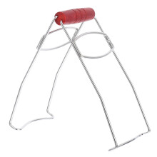 Stainless Steel Hot Plate Tongs AntiScald Dish Gripper with Wooden Handle for Safe Bowl Removal