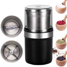 Electric Coffee and Spice Grinder Large Capacity Stainless Steel OneTouch for Nuts Grains Seeds