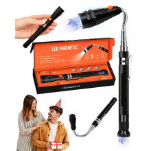 Magnetic Pickup Tool with LED Light, Flexible Telescoping Hose, 360 Rotating Head, 1 PCS