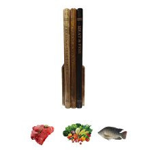 Cutting Board Set of 3 Book Shaped Acacia Wood with Stand for Kitchen Counter and Decorative Use