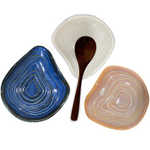 Ceramic Spoon Rest for Stove , HeatResistant Kitchen Utensil Holder, Set of 3 Dishwasher Safe