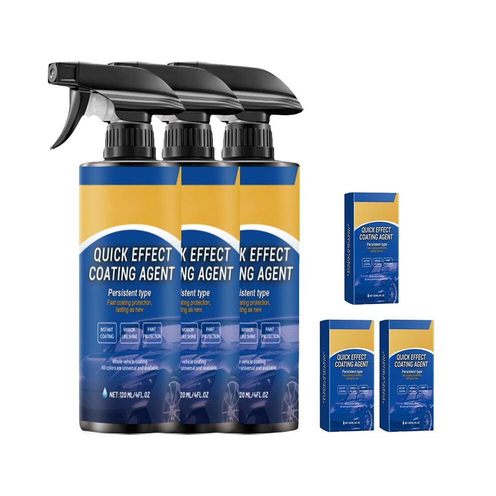 Car Ceramic Coating Spray 250Ml 3Pcs For Scratch Removal, Waterless Wash And Glossy Hydrophobic Finish 9113335553934