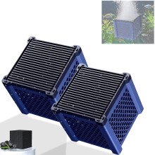 Aquarium Water Filter with Activated Carbon Purifier Cube for Crystal Clear Water in Fish Tanks, Ponds, Horse Troughs, 2 Pack Blue