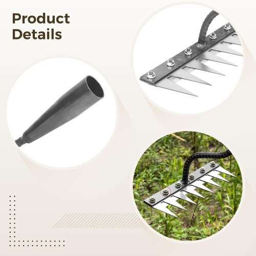 Weed Puller Tool with 8Claw Deep Root Removal, HeavyDuty Garden Hand Weeder with Ergonomic Handle 1
