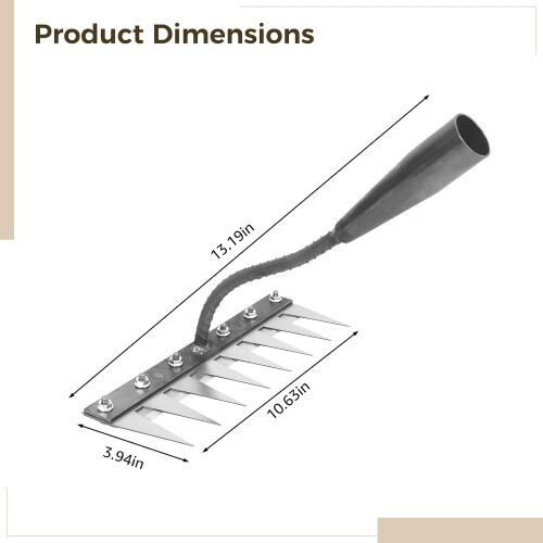 Weed Puller Tool with 8Claw Deep Root Removal, HeavyDuty Garden Hand Weeder with Ergonomic Handle 2