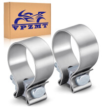 1.75 Inch Exhaust Clamp 304 Stainless Steel for Harley Touring Street Glide Secure Muffler Connection