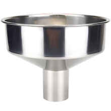 6 Inch Stainless Steel Kitchen Funnel with Handle for Bottles, Liquid and Dry Ingredients, Dishwasher Safe