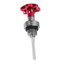 Motorcycle Aluminum Alloy Oil Level Indicator for Motorbike Engine Gauge Red Quick Install