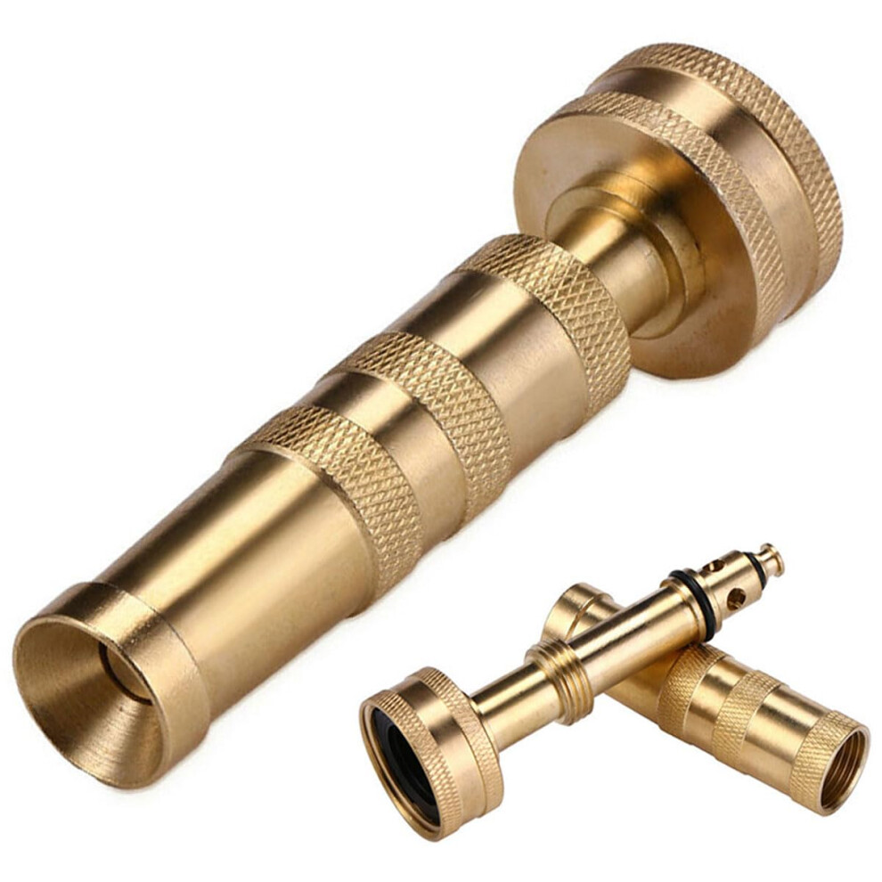 Garden Hose Nozzle Heavy Duty Brass  Pressure Sprayer with Adjustable Flow for Car Wash, Pet and Garden-image-OPC-PR9MDGD-NEW