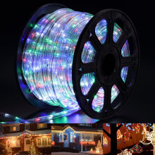 150Ft Waterproof LED Rope Lights Outdoor Color Changing 8 Modes Flexible PVC Garden Pool Decor