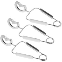 3Pcs Escargot Tongs Stainless Steel with Ergonomic Spring Grip for Serving Shellfish at Home or Restaurant