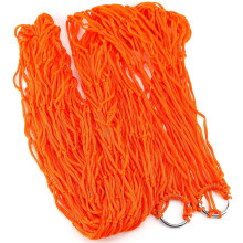 Camping Hammock with Breathable Nylon Fabric, Tensile Strength for Outdoor Hiking (Orange)