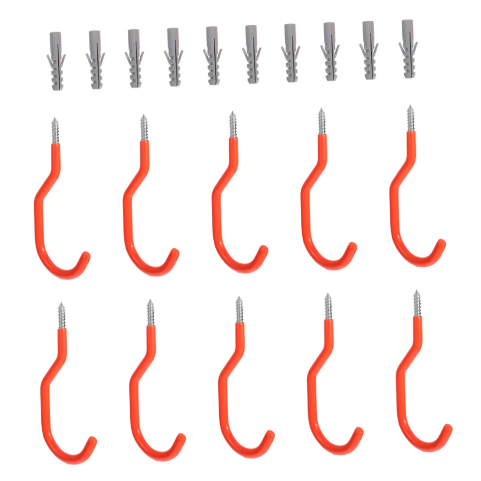 10Pcs Heavy Duty Bike Wall Hooks For Garage Storage Spacesaving Ceiling And Wall Mount Hangers 9455672682831