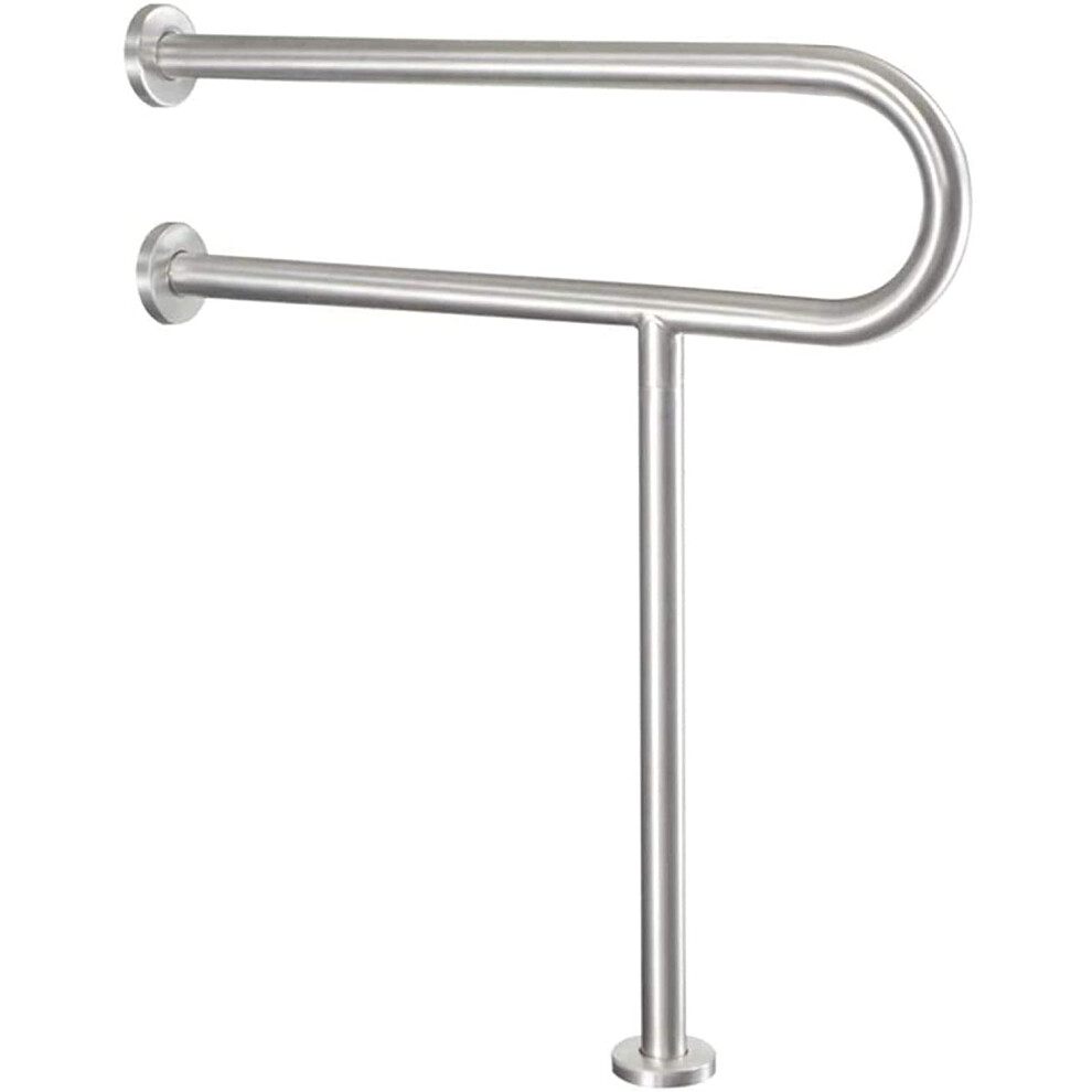 Bathroom Safety Grab Bar Stainless Steel UShaped Toilet Support Rail with AntiSlip Grip
