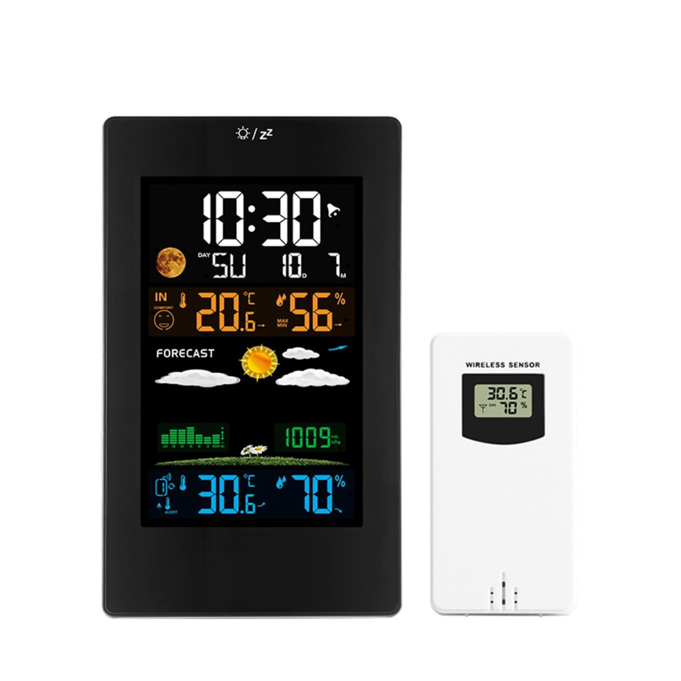 Wireless Weather Station With Color Lcd Indoor Outdoor Thermometer Hygrometer Barometer Clock 9455672683142