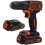 Black + Decker 18V BDCDC18B BLACK DECKER boremaskine + 2 batterier + oplader 1