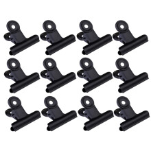 30pcs Black Metal Binder Clips with Strong Springs for Office Home Crafting and Document Organization