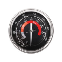 3 1/4 Inch Charcoal Grill Thermometer with Wide Temperature Range Stainless Steel Probe for Kamado Joe BBQ Smoker