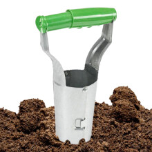 Bulb Planter with Depth Marker for Effortless Flower Planting Tulips Daffodils Light Green