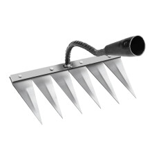 Garden Weeding Tool 6 Tooth Carbon Steel Rake for Easy Soil Loosening and Farming