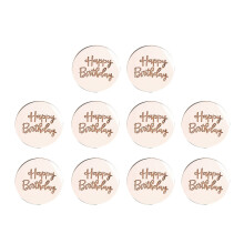 Rose Gold Happy Birthday Cake Topper Set, Elegant Acrylic Party Decoration for Wedding or Birthday