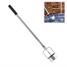 Ergonomic Plastic Film Puncher Mulch Hole Cutter for Greenhouse Gardening 5cm Silver Stainless Steel