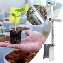 Bulb Planter with Long THandle Stainless Steel Garden Transplanter for Quick and Deep Soil Planting