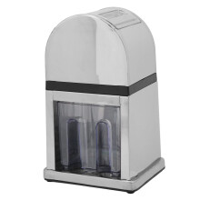 Manual Ice Crusher with Hand Crank, Fast Ice Shaving, Transparent Cover for Home and Bar
