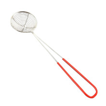 Stainless Steel Skimmer Ladle for Deep Fryer with Long Handle Heat Protection and Easy Clean Surface