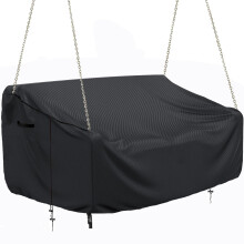 Porch Swing Cover Waterproof Heavy Duty Outdoor All Weather Oxford Fabric with Windproof Fastening Black 85x45x3224in 56x28x3224in