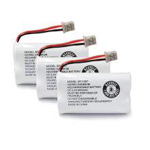 BT1007 Cordless Phone Battery for Uniden BT1007 BT1015 2.4V 600mAh NiCd Rechargeable 3Pack