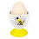 Ceramic Egg Cup with 3D Bee Design, Durable Farmhouse Breakfast Holder, Yellow Table Accent 1