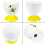 Ceramic Egg Cup with 3D Bee Design, Durable Farmhouse Breakfast Holder, Yellow Table Accent 3